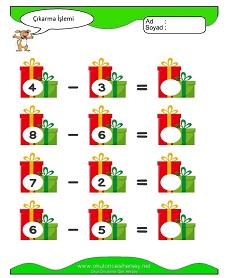 Çıkarma İşlemi Çalışma Sayfaları